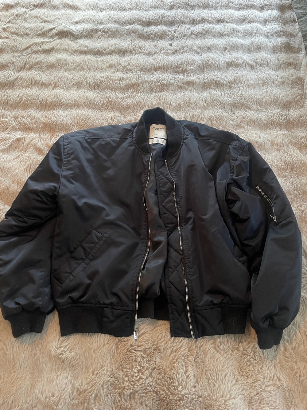 Abercrombie & Fitch Black Bomber Jacket